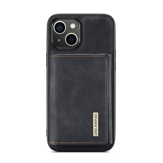 For iPhone 14 DG.MING M1 Series 3-Fold Multi Card Wallet Leather Case(Black) by DG.MING