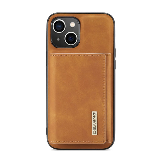 For iPhone 14 Plus DG.MING M1 Series 3-Fold Multi Card Wallet Leather Case(Brown) by DG.MING