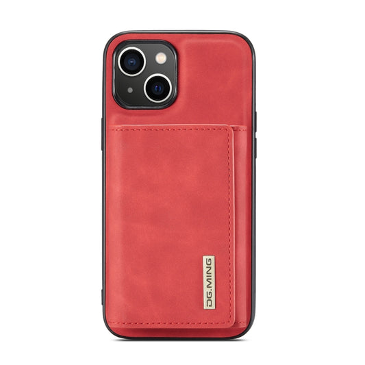 For iPhone 14 Plus DG.MING M1 Series 3-Fold Multi Card Wallet Leather Case(Red) by DG.MING