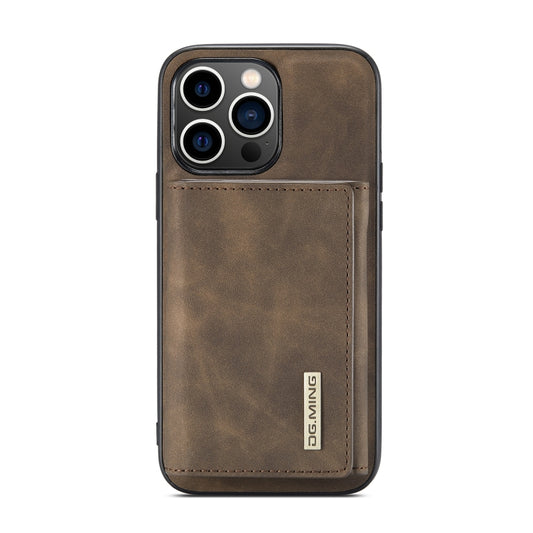 For iPhone 14 Pro DG.MING M1 Series 3-Fold Multi Card Wallet Leather Case(Coffee) by DG.MING