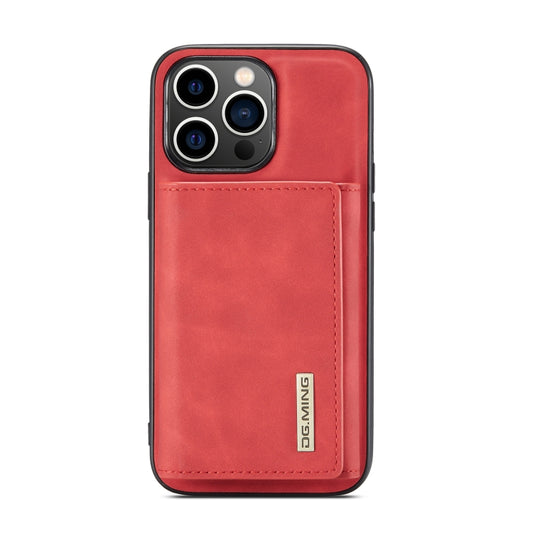 For iPhone 14 Pro DG.MING M1 Series 3-Fold Multi Card Wallet Leather Case(Red) by DG.MING