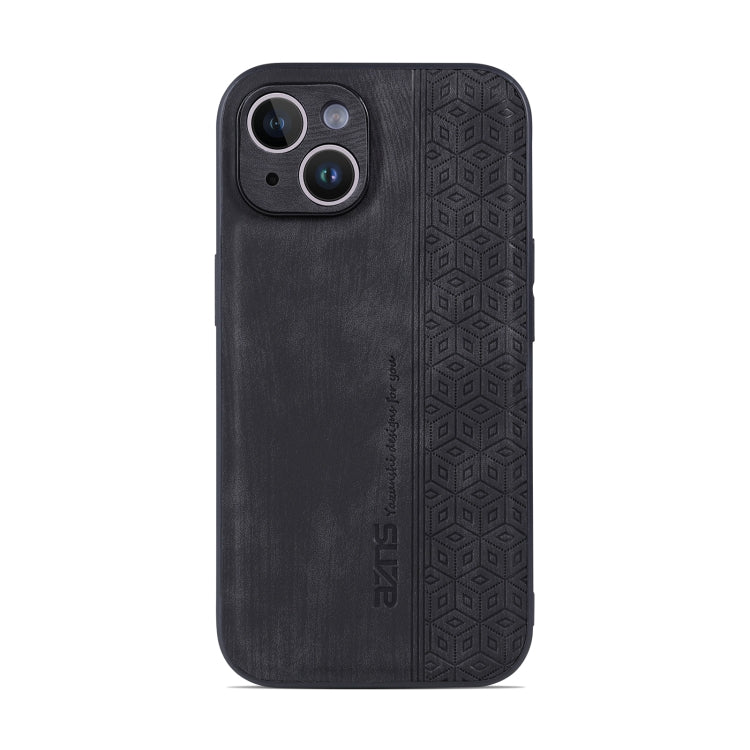 For iPhone 14 Plus AZNS 3D Embossed Skin Feel Phone Case(Black) - iPhone 14 Plus Cases by AZNS | Online Shopping UK | buy2fix