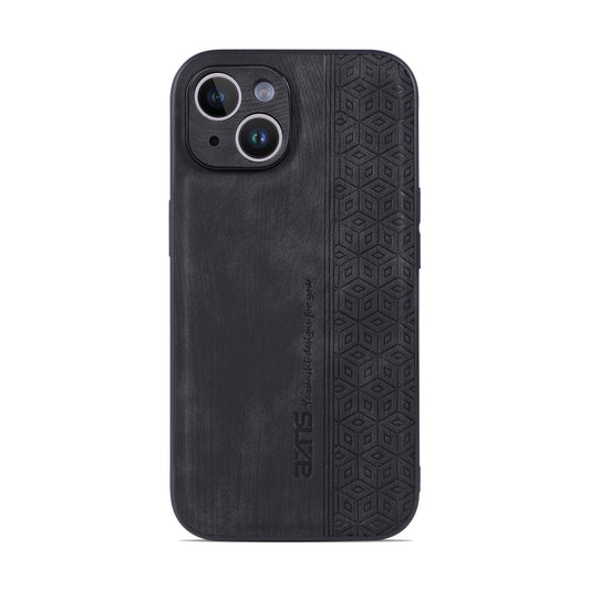 For iPhone 14 Plus AZNS 3D Embossed Skin Feel Phone Case(Black) - iPhone 14 Plus Cases by AZNS | Online Shopping UK | buy2fix