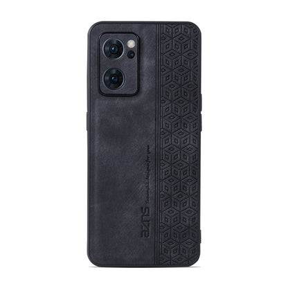 For OPPO Reno7 5G AZNS 3D Embossed Skin Feel Phone Case(Black) - OPPO Cases by AZNS | Online Shopping UK | buy2fix