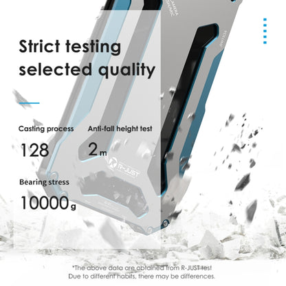 For iPhone 14 Pro Max R-JUST RJ17 Shockproof Armor Metal Phone Case(Blue) by R-JUST