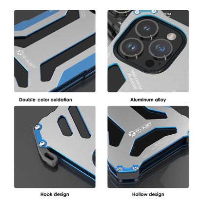 For iPhone 14 Pro Max R-JUST RJ17 Shockproof Armor Metal Phone Case(Blue) by R-JUST
