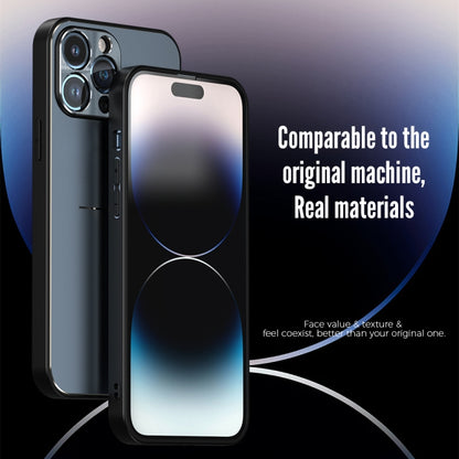 For iPhone 14 Pro Max R-JUST RJ52 3-Line Style Metal TPU Shockproof Phone Case(Silver) by R-JUST