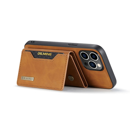 For iPhone 14 Pro Max DG.MING M2 Series 3-Fold Card Bag Leather Case(Brown) by DG.MING
