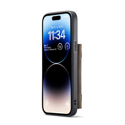 For iPhone 14 Pro Max DG.MING M2 Series 3-Fold Card Bag Leather Case(Coffee) by DG.MING