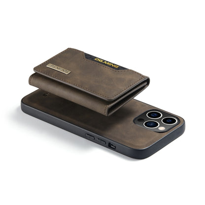 For iPhone 14 Pro Max DG.MING M2 Series 3-Fold Card Bag Leather Case(Coffee) by DG.MING