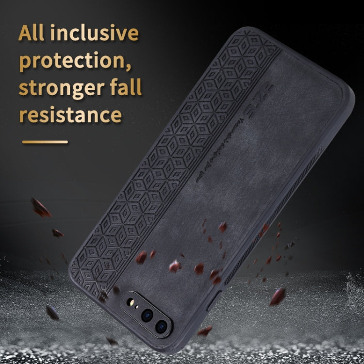 For iPhone 7 Plus / 8 Plus AZNS 3D Embossed Skin Feel Phone Case(Black) - More iPhone Cases by AZNS | Online Shopping UK | buy2fix