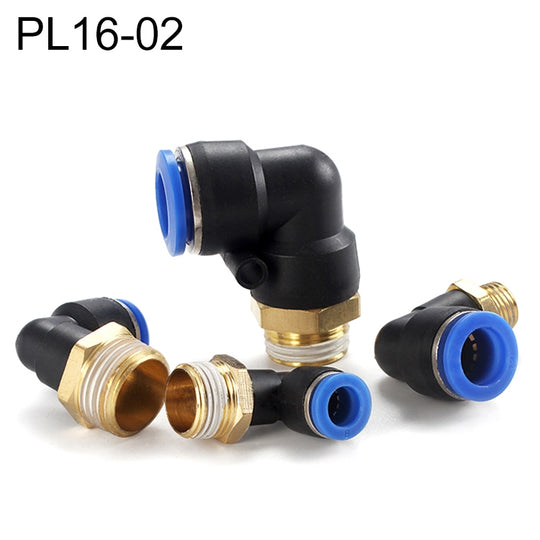 PL16-02 LAIZE Male Thread Elbow Pneumatic Quick Fitting Connector