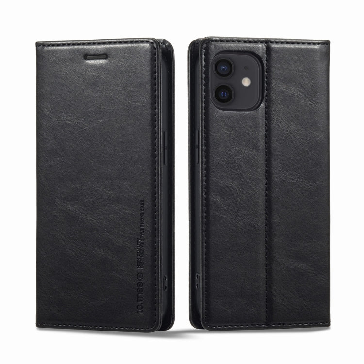 For iPhone 12 mini LC.IMEEKE RFID Anti-theft Leather Phone Case(Black) - iPhone 12 mini Cases by LC.IMEEKE | Online Shopping UK | buy2fix