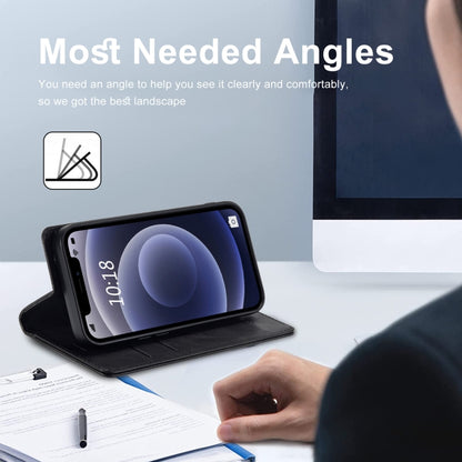 For iPhone 12 mini LC.IMEEKE RFID Anti-theft Leather Phone Case(Black) - iPhone 12 mini Cases by LC.IMEEKE | Online Shopping UK | buy2fix