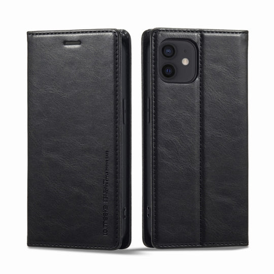 For iPhone 11 LC.IMEEKE RFID Anti-theft Leather Phone Case(Black)