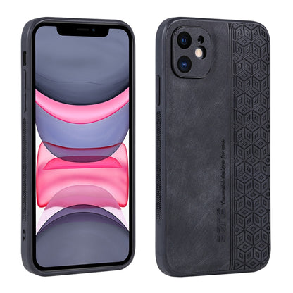 For iPhone 11 AZNS 3D Embossed Skin Feel Phone Case(Black) - iPhone 11 Cases by AZNS | Online Shopping UK | buy2fix
