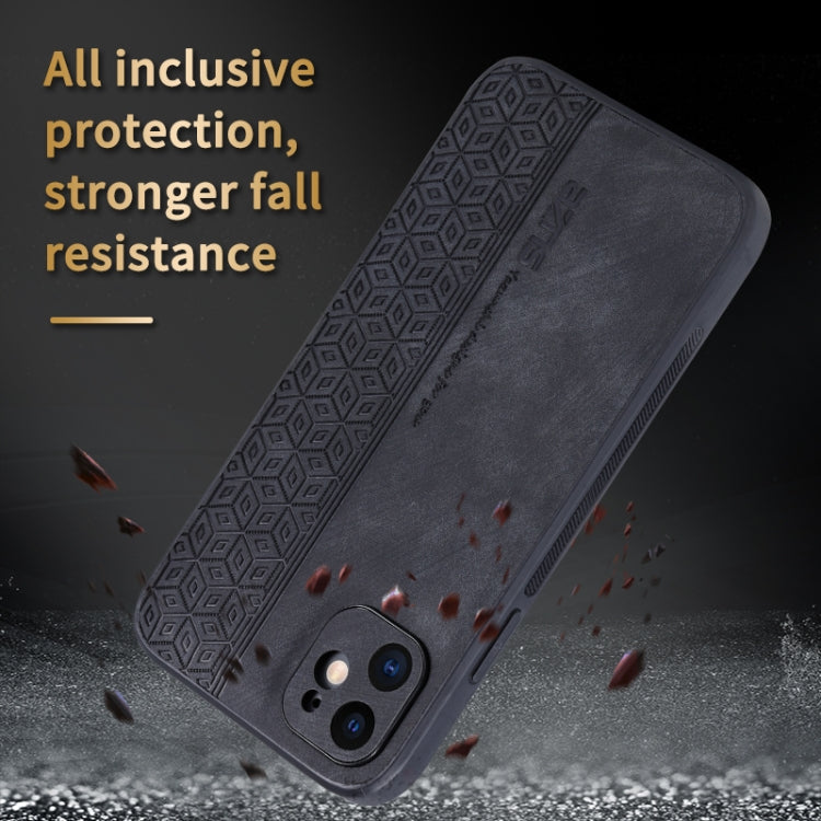 For iPhone 11 AZNS 3D Embossed Skin Feel Phone Case(Black) - iPhone 11 Cases by AZNS | Online Shopping UK | buy2fix