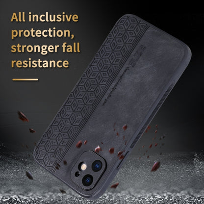 For iPhone 11 AZNS 3D Embossed Skin Feel Phone Case(Black) - iPhone 11 Cases by AZNS | Online Shopping UK | buy2fix