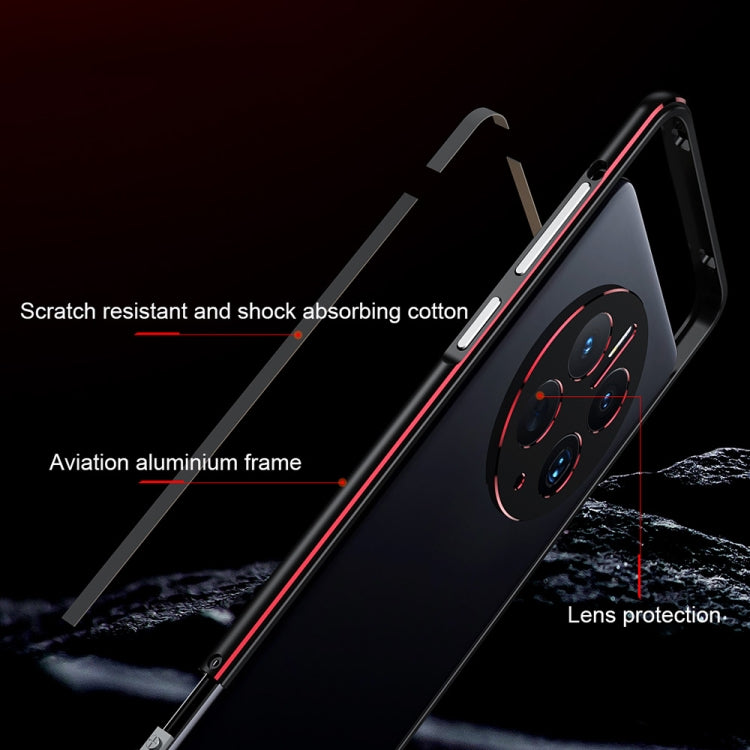 For Huawei Mate 50 Pro LK Aurora Metal Phone Frame with Lens Cover(Dark Silver) - Huawei Cases by buy2fix | Online Shopping UK | buy2fix
