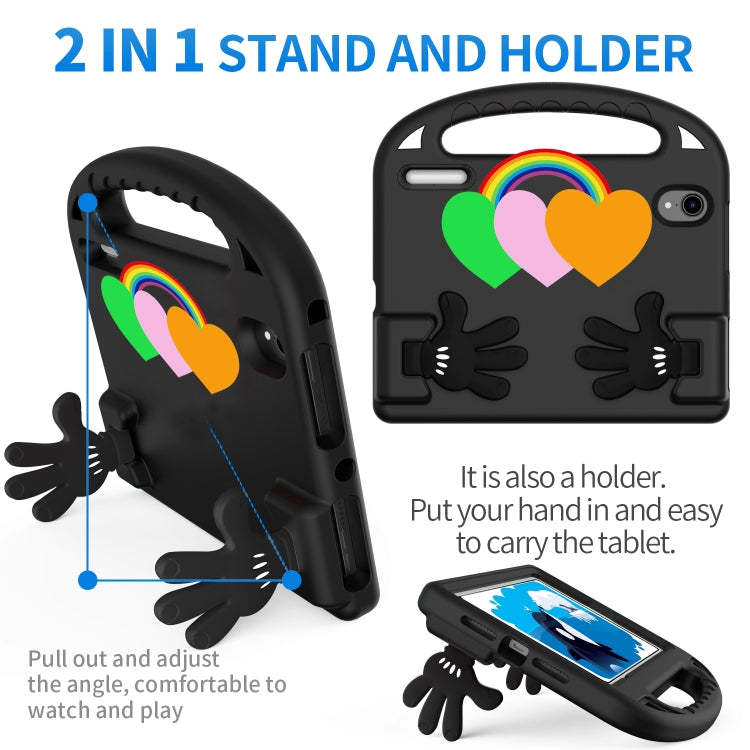 For iPad mini 2024 / mini 6 Love Small Palm Holder EVA Tablet Case(Black) - iPad mini 6 Cases by buy2fix | Online Shopping UK | buy2fix