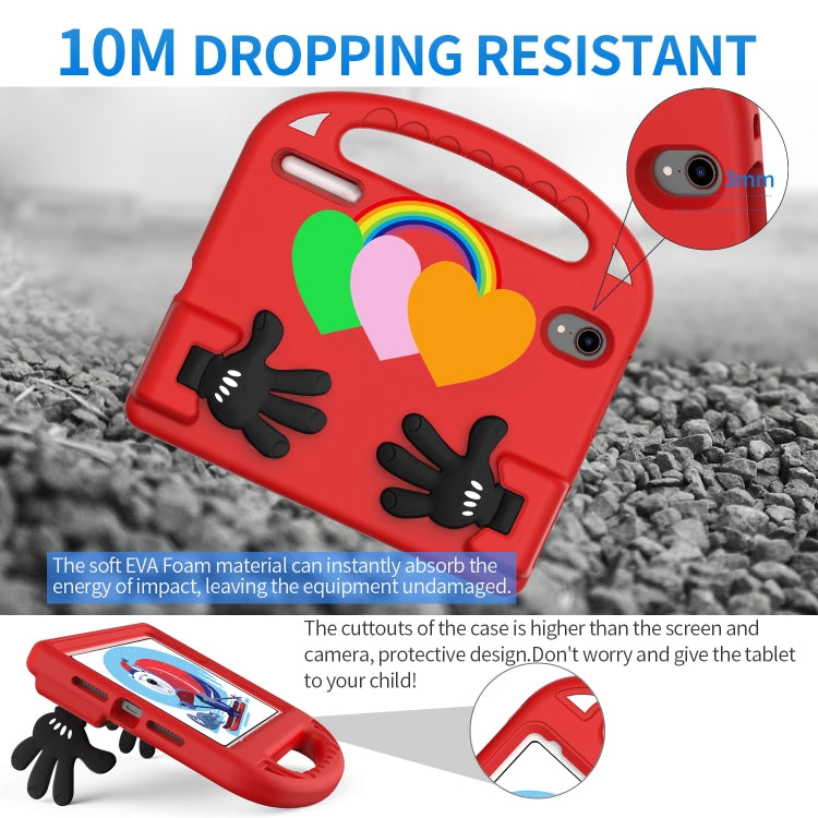 For iPad mini 2024 / mini 6 Love Small Palm Holder EVA Tablet Case(Red) - iPad mini 6 Cases by buy2fix | Online Shopping UK | buy2fix