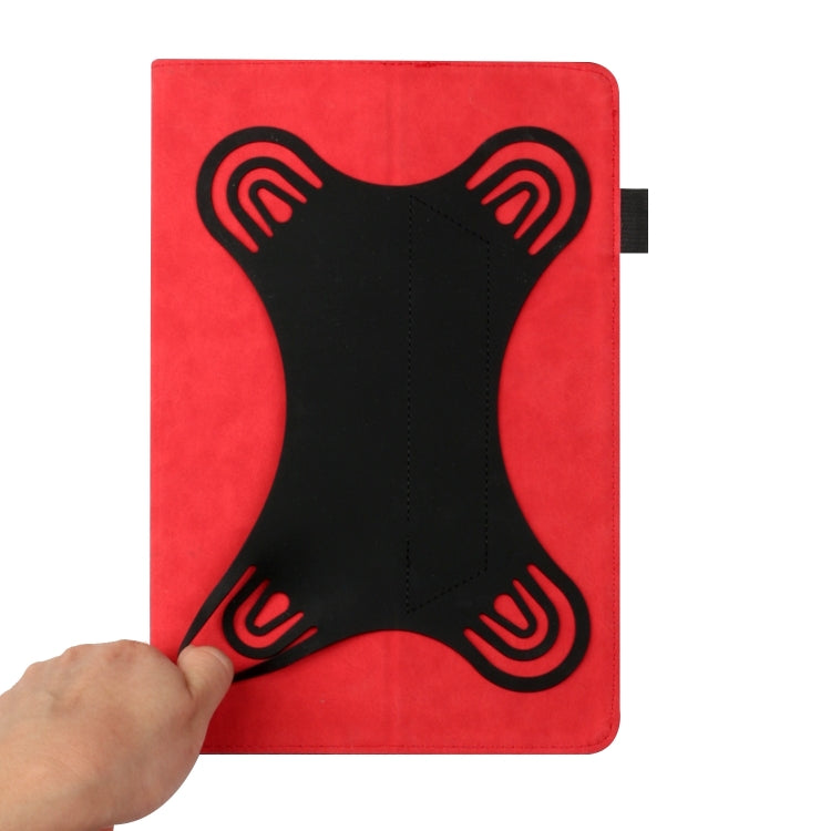 For 10 inch Life Tree Pattern Flip Universal Leather Tablet Case(Red) - 10 - 11 inch by buy2fix | Online Shopping UK | buy2fix