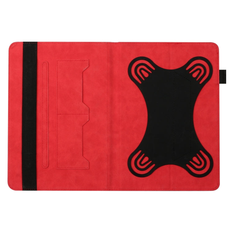 For 10 inch Life Tree Pattern Flip Universal Leather Tablet Case(Red) - 10 - 11 inch by buy2fix | Online Shopping UK | buy2fix