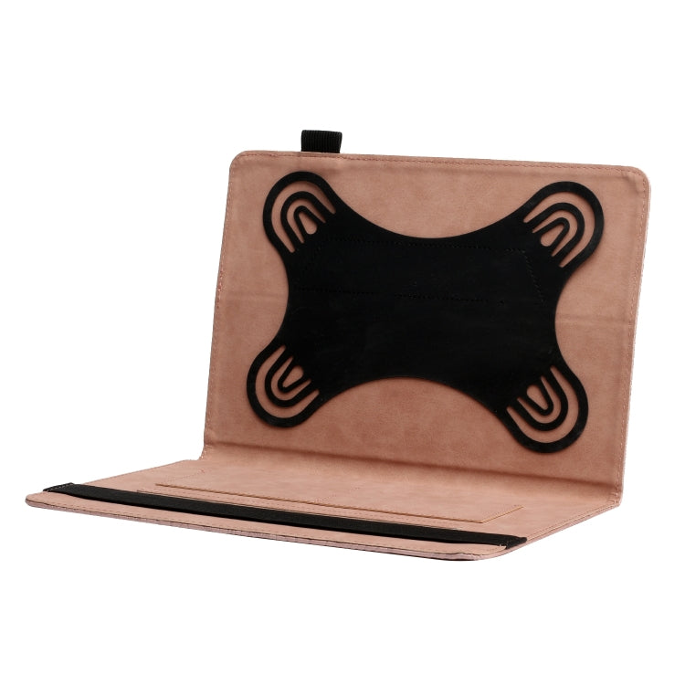 For 10 inch Life Tree Pattern Flip Universal Leather Tablet Case(Rose Gold) - 10 - 11 inch by buy2fix | Online Shopping UK | buy2fix