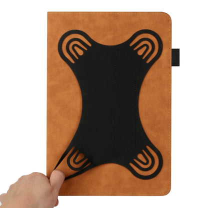 For 10 inch Life Tree Pattern Flip Universal Leather Tablet Case(Brown) - 10 - 11 inch by buy2fix | Online Shopping UK | buy2fix