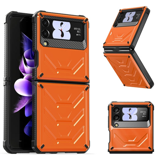 For Samsung Galaxy Z Flip3 5G Armored All-inclusive Shockproof Folding Phone Case(Orange) - Galaxy Phone Cases by buy2fix | Online Shopping UK | buy2fix