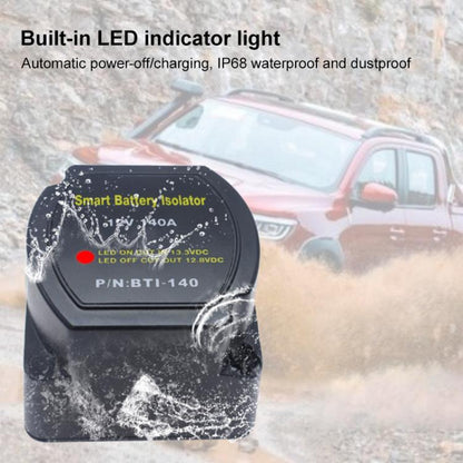 12V 140A Car Yacht RV Smart Dual Battery Isolation Controller with Relay by buy2fix