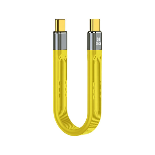 100W 10Gbps USB-C/Type-C to USB-C/Type-C FPC Flexible Data Cable, Length: 13.8cm(Yellow)