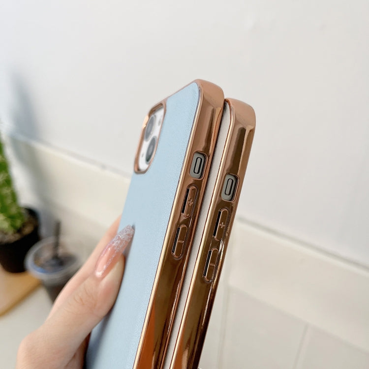 For iPhone 14 Pro Max Waves Series Nano Electroplating Genuine Leather Phone Case(Green) - iPhone 14 Pro Max Cases by buy2fix | Online Shopping UK | buy2fix