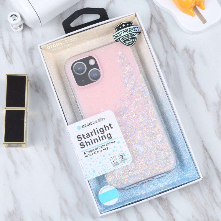 For iPhone 14 DFANS DESIGN Snowflake Starlight Shining Phone Case(Pink) - iPhone 14 Cases by DFANS DESIGN | Online Shopping UK | buy2fix