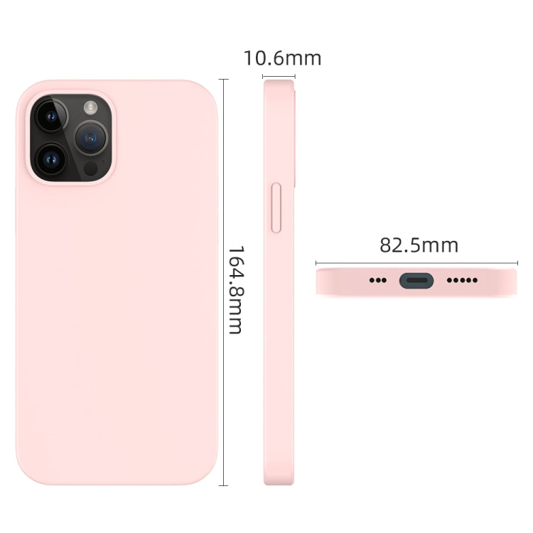 For iPhone 14 Pro Max Mutural Yuemu Series Liquid Silicone Microfiber Case(Pink) - iPhone 14 Pro Max Cases by Mutural | Online Shopping UK | buy2fix