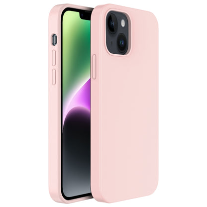 For iPhone 14 Mutural Yuemu Series Liquid Silicone Microfiber Case(Pink) - iPhone 14 Cases by Mutural | Online Shopping UK | buy2fix