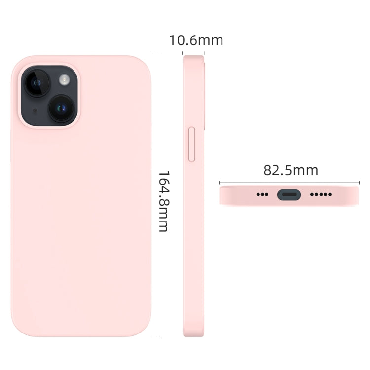 For iPhone 14 Mutural Yuemu Series Liquid Silicone Microfiber Case(Pink) - iPhone 14 Cases by Mutural | Online Shopping UK | buy2fix