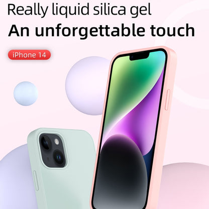 For iPhone 14 Mutural Yuemu Series Liquid Silicone Microfiber Case(Pink) - iPhone 14 Cases by Mutural | Online Shopping UK | buy2fix