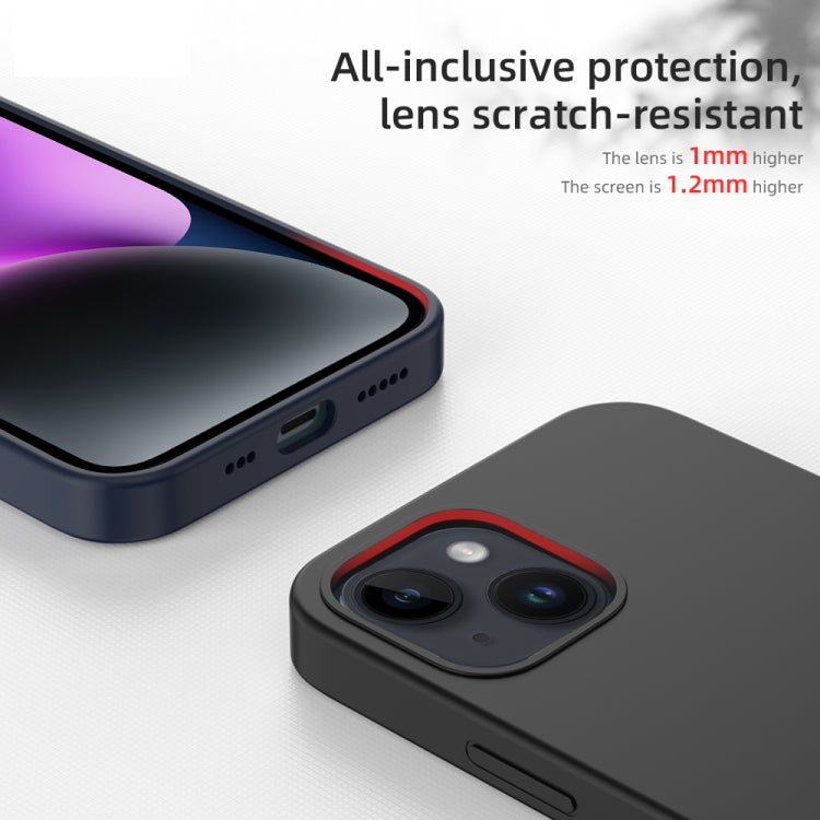 For iPhone 14 Mutural Yuemu Series Liquid Silicone Microfiber Case(Pink) - iPhone 14 Cases by Mutural | Online Shopping UK | buy2fix