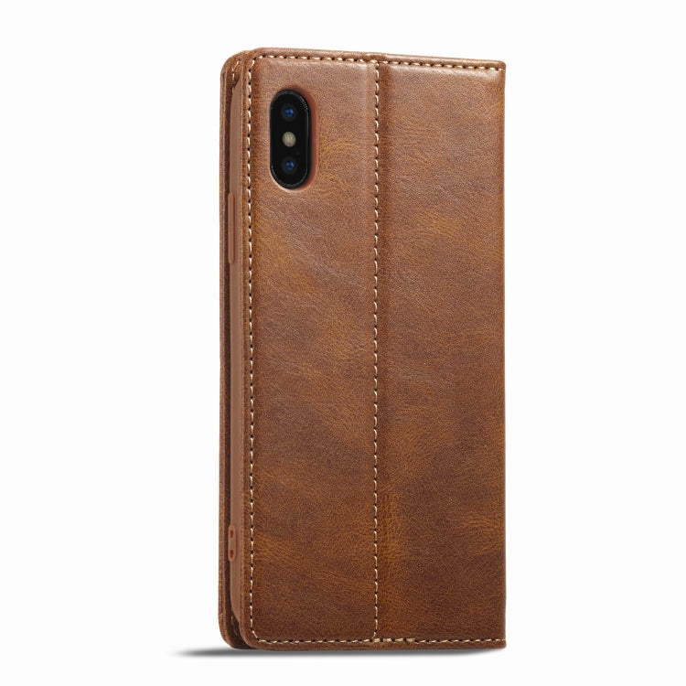 For iPhone XS Max LC.IMEEKE RFID Anti-theft Leather Phone Case(Brown) - More iPhone Cases by LC.IMEEKE | Online Shopping UK | buy2fix