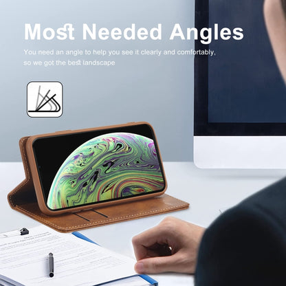 For iPhone XS Max LC.IMEEKE RFID Anti-theft Leather Phone Case(Brown) - More iPhone Cases by LC.IMEEKE | Online Shopping UK | buy2fix