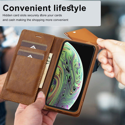 For iPhone XS Max LC.IMEEKE RFID Anti-theft Leather Phone Case(Brown) - More iPhone Cases by LC.IMEEKE | Online Shopping UK | buy2fix