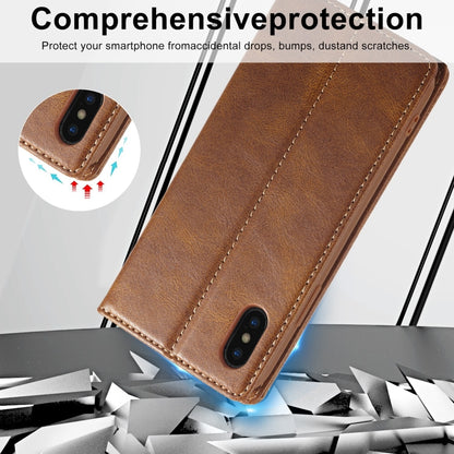For iPhone XR LC.IMEEKE RFID Anti-theft Leather Phone Case(Brown) - More iPhone Cases by LC.IMEEKE | Online Shopping UK | buy2fix