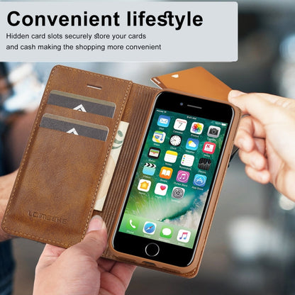 For iPhone 8 Plus / 7 Plus LC.IMEEKE RFID Anti-theft Leather Phone Case(Brown) - More iPhone Cases by LC.IMEEKE | Online Shopping UK | buy2fix