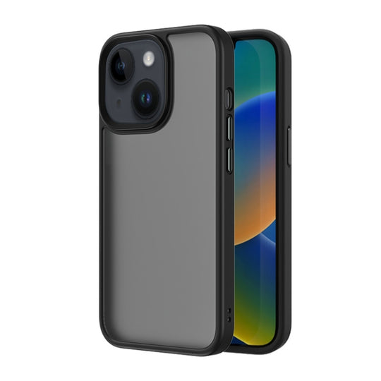 For iPhone 14 Plus ROCK Guard Skin-feel Phone Case(Black)