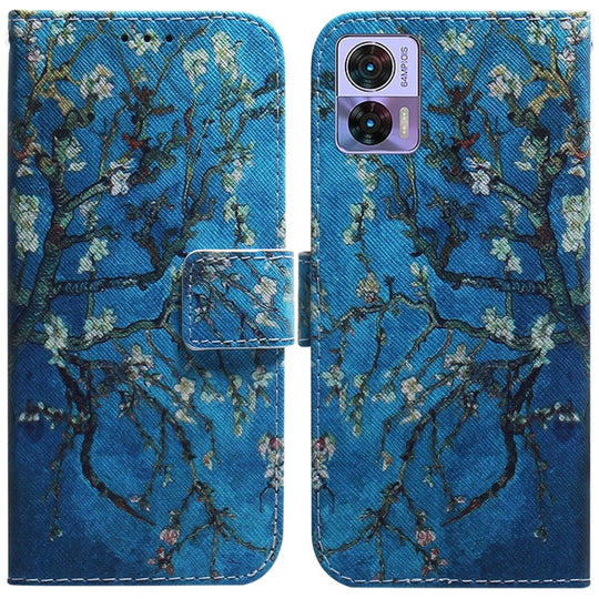 For Motorola Edge 30 Neo / Edge 30 Lite Coloured Drawing Leather Phone Case(Apricot)