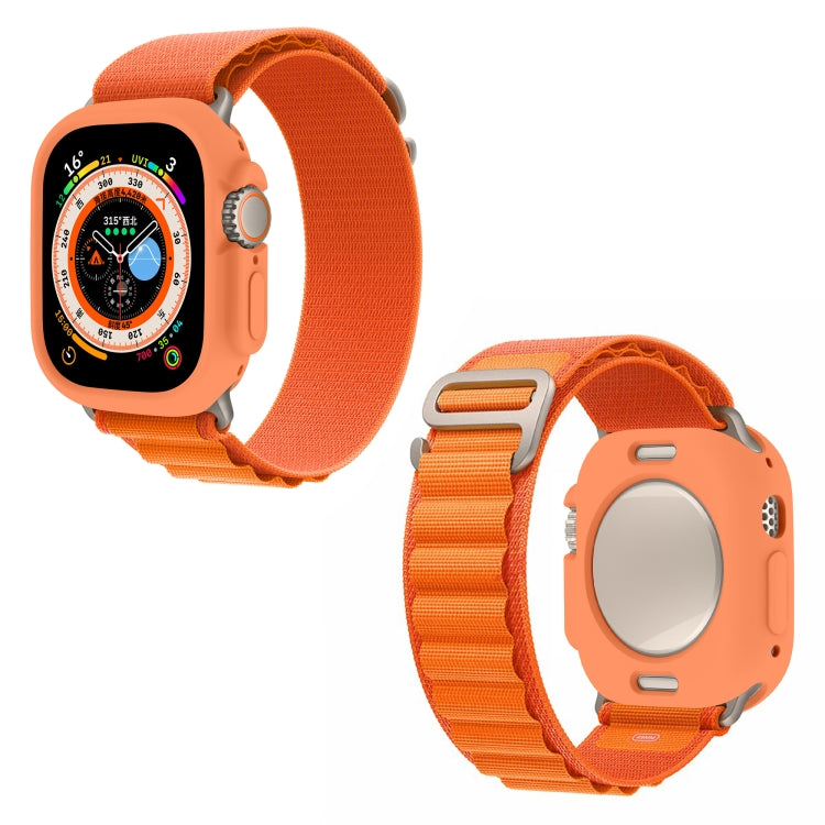 For Apple Watch Ultra 49mm Candy TPU Protective Case(Orange) by buy2fix