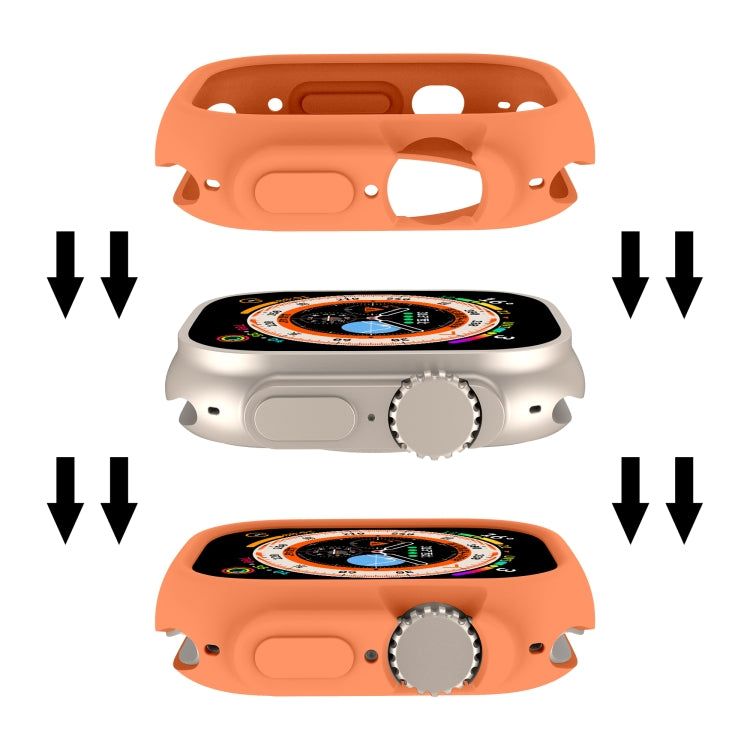 For Apple Watch Ultra 49mm Candy TPU Protective Case(Orange) by buy2fix