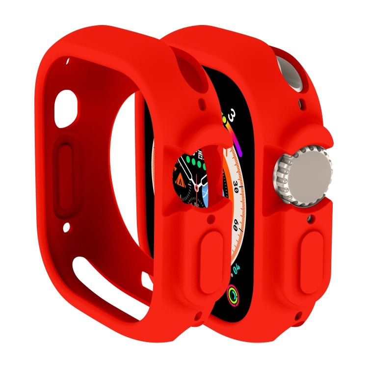 For Apple Watch Ultra 3 / 2 / 1 49mm Candy TPU Protective Case(Red) by buy2fix