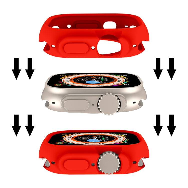 For Apple Watch Ultra 3 / 2 / 1 49mm Candy TPU Protective Case(Red) by buy2fix